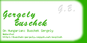 gergely buschek business card